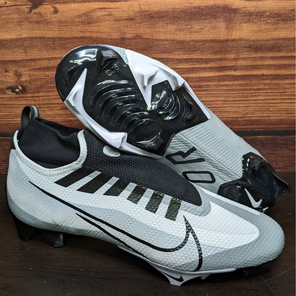 Nike Vapor Edge Pro 360 Men's 12.5 White Black Grey Football Cleats DQ3670-100
